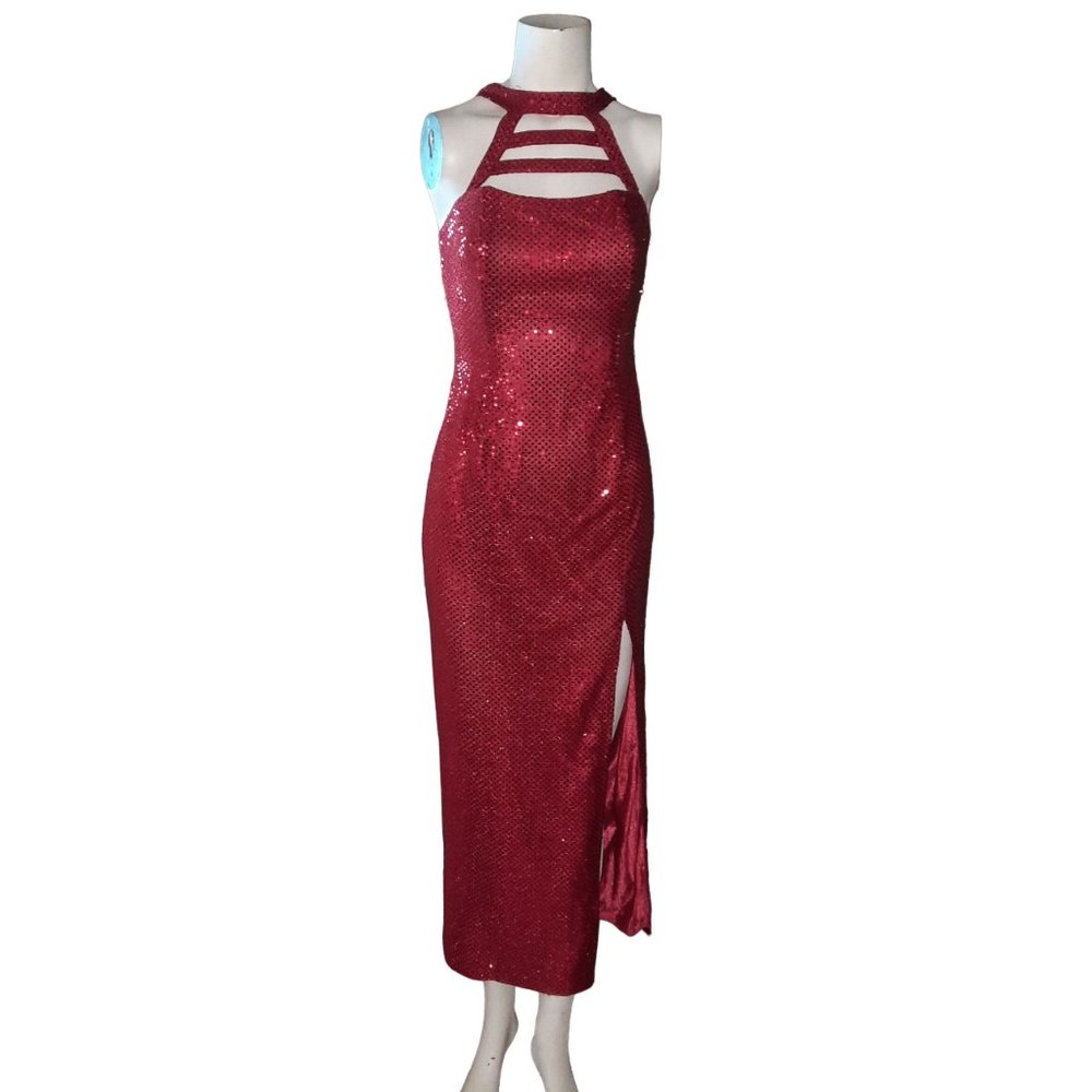 Vintage red sequin dress in-xs Dillards size 5